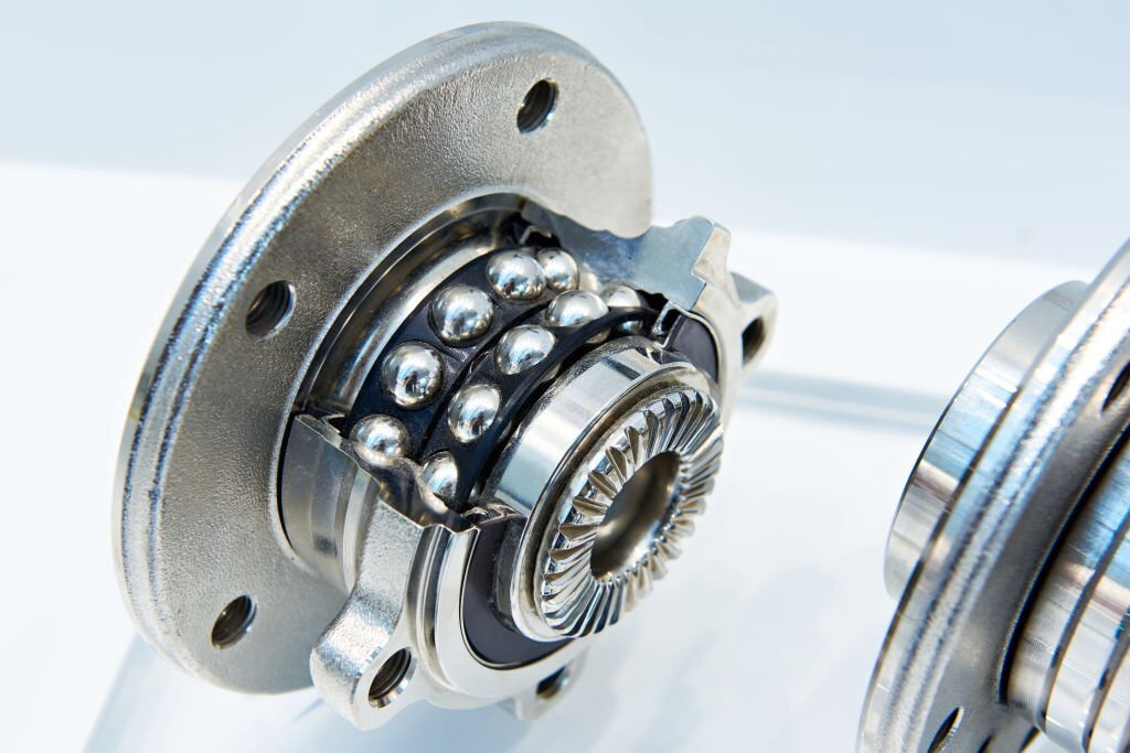 Double row angular contact ball wheel bearing